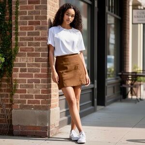 H&M Chic Tan Mini Skirt